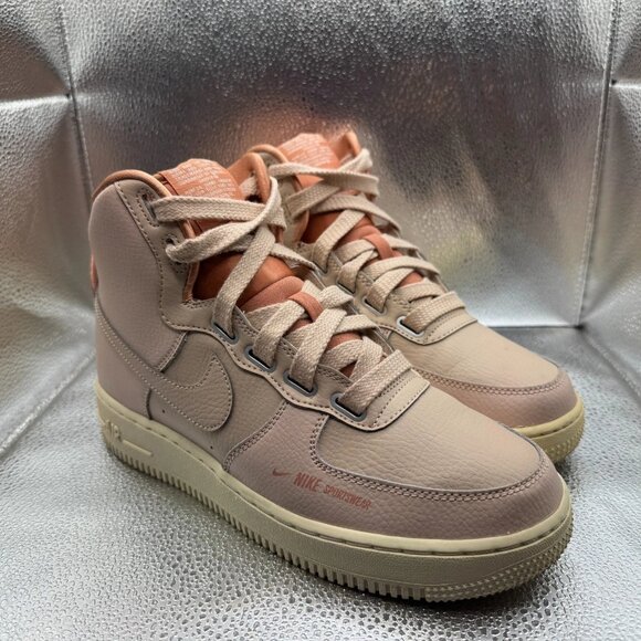 Size 8 Nike Air Force 1 Hi Utility Particle Beige Womens Sneakers AJ7311-200 - Picture 1 of 12